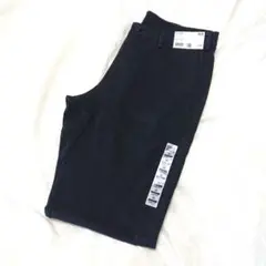 未使用 タグ付き ユニクロ スリムフィットチノ 黒 ブラック 88cm メンズ