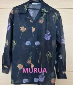 MURUA花柄シアーシャツ黒系フリーサイズ中古のサムネイル