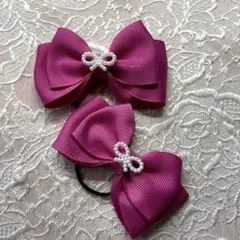 ピンクリボンヘアゴム 3個セット