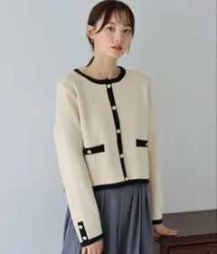 【訳あり】BLUEEAST アイボリー ニットカーディガンのサムネイル
