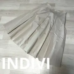INDIVI ベージュ フレアスカート 38 入学式　卒業式