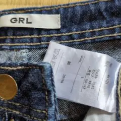 GRL スリットデザイン ワイドレッグデニム S