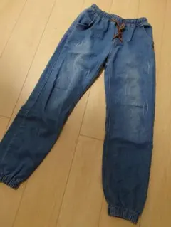 ダメージジーンズ デニム ウエストゴム　メンズS　М　160 170 ジョガー