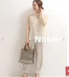 ノーブル シアーオーガンジー フレアブラウス ノースリーブ　Noble