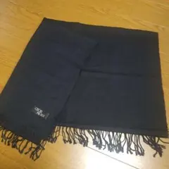 美品 セシルマクビー CECIL McBEE ブラック ストール フリンジ付き