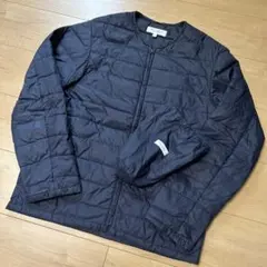 BEAUTY&YOUTH☆インナーダウンノーカラージャケットネイビーM☆収納袋付