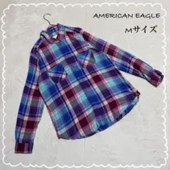 【アメリカンイーグル】 シャツ チェック柄 Vintage Boyfriend