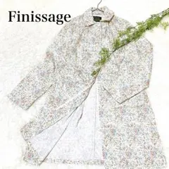 ✨Finissageヘミングスレインコート　小花柄　イエロー系　スプリングコー