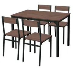 LIFELEX コーナン ダイニングテーブルセット ダークブラウン 4脚付き