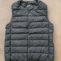 メンズ無印良品 ダウンベスト M チャコールグレー