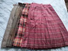 ウール☆プリーツスカート 4枚セット☆年代物