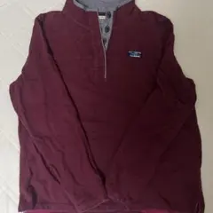 LLBean ハーフジップ 赤色 朱色 アメカジ エルエルビーン 古着