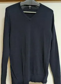UNIQLO ネイビー Vネックセーター L