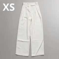 【新品】Dark Illuminate ハイウエストタックワイドパンツ 白 XS