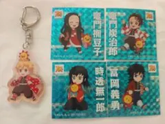 鬼滅の刃　アクリルキーホルダー我妻善逸　ステッカーシール4枚　コジマ