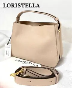 極美品☆LORISTELLA レザー ワンハンドルバッグ 2way ベージュ系