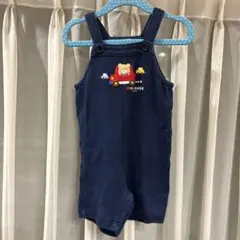 ミキハウス　ファースト　くま　オーバーオール　ロンパース　ベビー　70 紺色