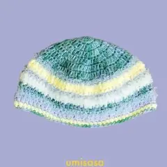 ハンドメイド　ビーニー　ニット帽　春服　かぎ編み