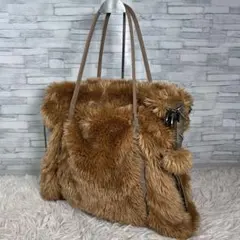 極美品希少　DIESEL フェイクファー　トートバッグ　ショルダーバッグ　Y2K