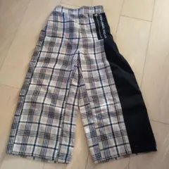 チェック柄ストレートパンツ 140cm