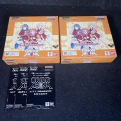 【初版テープ付】ユニオンアリーナ 学園アイドルマスター　3box プロモ6パック 初版テープ付】ユニオンアリーナ 学園アイドルマスター 3box プロモ6