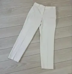 プラステ　リネンブレンドスティックパンツ　M ホワイト　2022