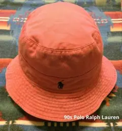 90s Polo Ralph Lauren バケットハット ポニー刺繍入り