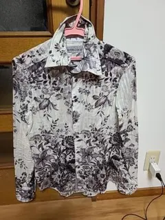 BUFFALO BOBS 花柄 総柄シャツ サイズ1 Sモノトーン 長袖 メンズのサムネイル