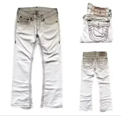 要予約‼️TRUE RELIGIONホワイトデニムパンツ ストレート