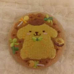 サンリオ ポムポムプリン 刺繍缶バッジ