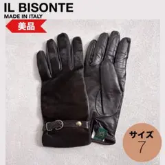 ☆IL BISONTE イルビゾンテ　手袋　レザー　〈７〉グローブ　冬物