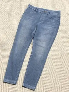 美品 UNIQLO ヒートテックウルトラストレッチレギンスパンツ L ブルー