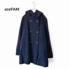 anyFAM エニィファム【M】ダブルブレストコート ネイビー カジュアルのサムネイル