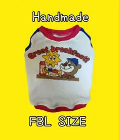 【一点もの】ハンドメイドフレブルアメカジ系裏起毛タンクトップFBL（ベア食卓）