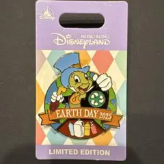 海外ディズニー ピンバッジ ジミニークリケット アースデー 香港ディズニー