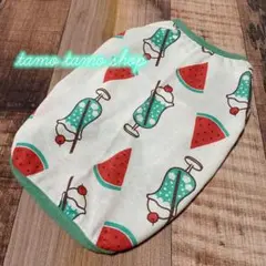 オーダー専用♡タンクトップ スイカ＆クリームソーダ柄 XXS〜 ドッグウェア 夏