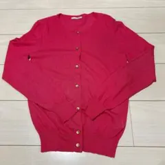 【お値下げ中】OPAQUE CLIP ピンク　シアークルーネックカーディガンのサムネイル