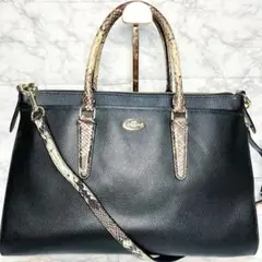 美品　COACH ショルダー バッグ　パイソン　2way 肩掛け