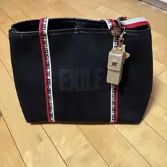 EXILE ロゴ入り ブラックトートバッグ