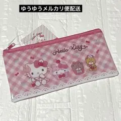 サンリオ　ハローキティ　フラットポーチ　スリム　 クリアポーチ　スリムポーチ