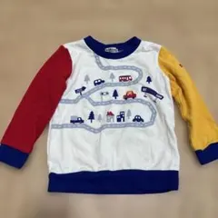 HOT BISCUITS 道路プリント 長袖カットソー 薄手　トレーナー