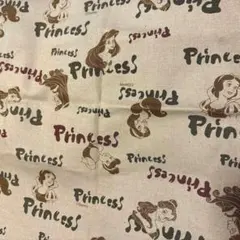 Disneyプリンセス柄　生地 グレーベージュ