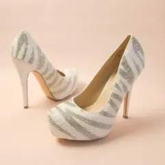 ブライダルシューズジュエリープラットフォーム パンプス24cmDS結婚式