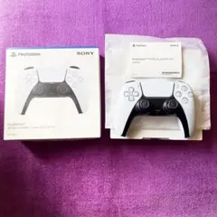 PS5 コントローラー 純正 ホワイト デュアルセンス 1-f【未使用に近い】