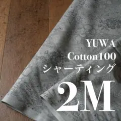 Yc04-2◆2M◆YUWA◆綿100シャーティング◆ダークグレー