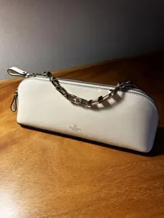 Valentino Rockstuds ホワイトレザー クラッチバッグ