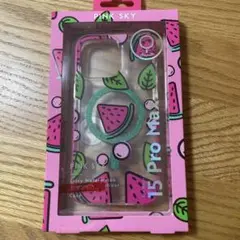 iPhone 15 ProMax スマホケース　MagSafe スイカ　ピンク