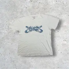 ホワイト グラフィックTシャツ 半袖 Hanesボディ