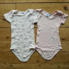プチバトー ロンパース 肌着　2枚組