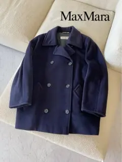 MAX MARA 白タグ　ウールカシミヤ混　コート　Pコート
